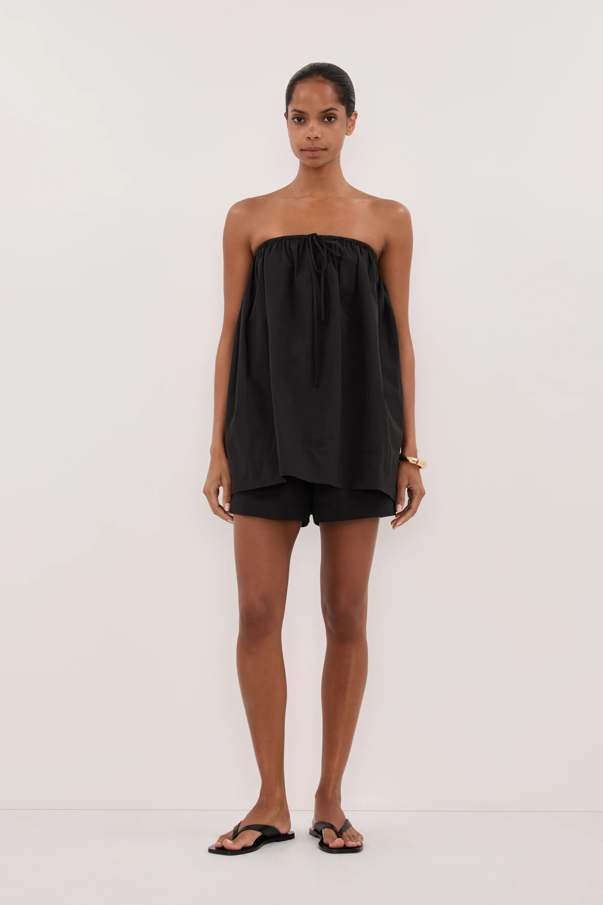 SOMMER BLACK POPLIN SHORT - Image 6