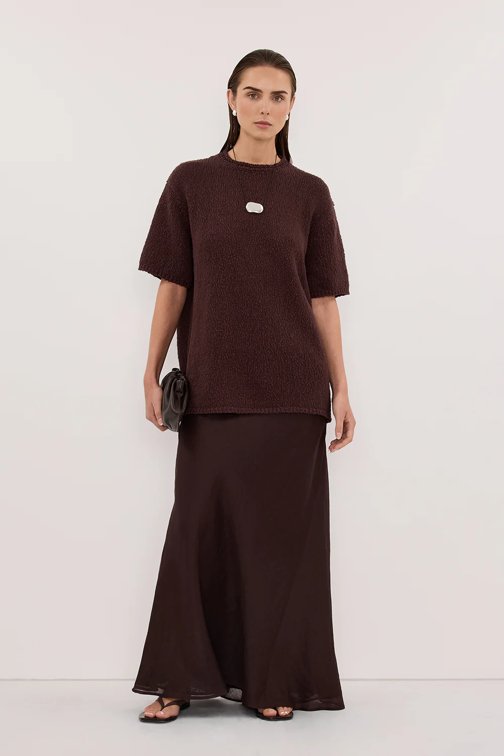 SUE CHOC OVERSIZED KNIT TEE
