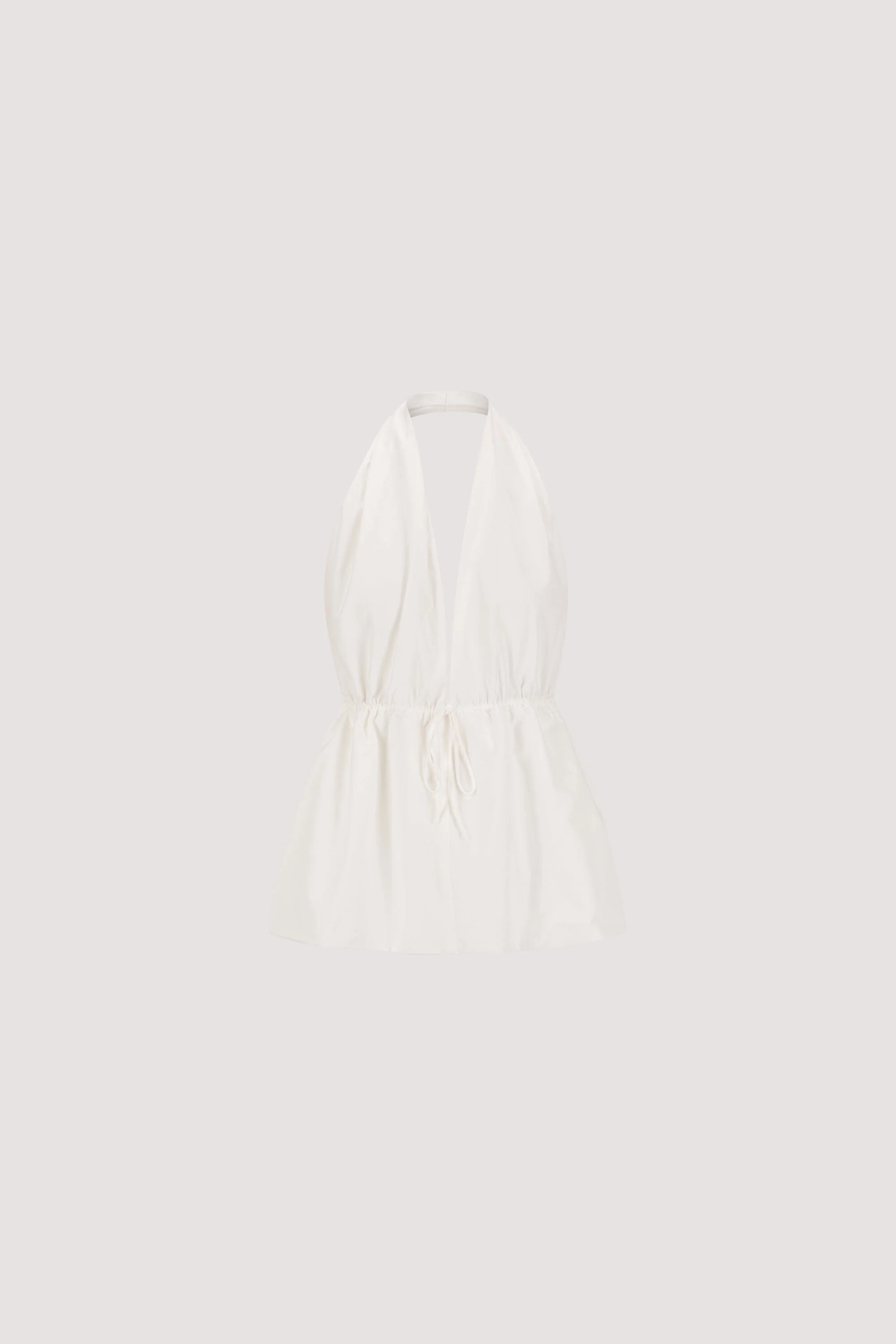 TAMMY WHITE SLEEVELESS COTTON HALTER TOP - Image 9