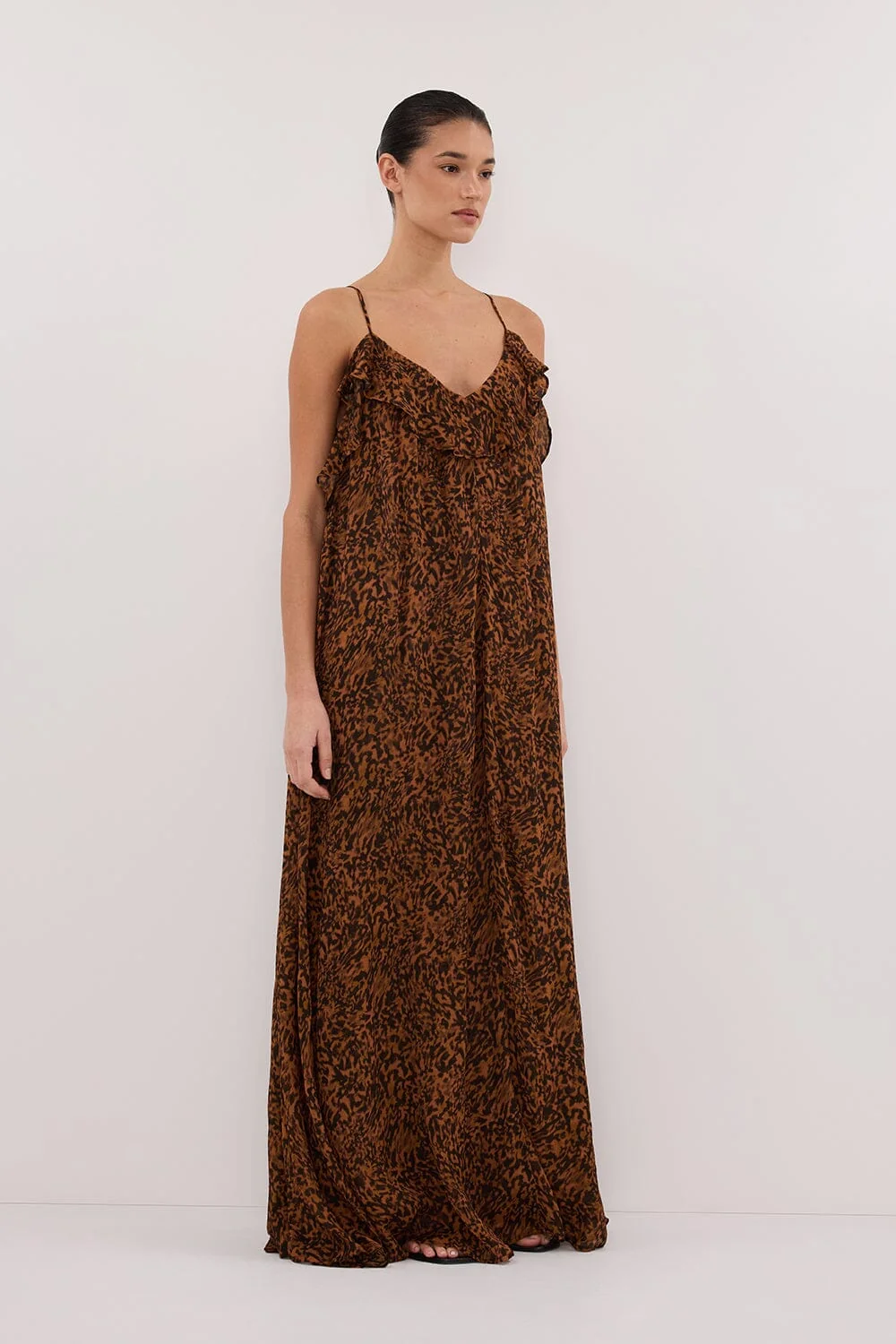 TERRA CAPRI RUST SLEEVELESS MAXI DRESS - Image 3
