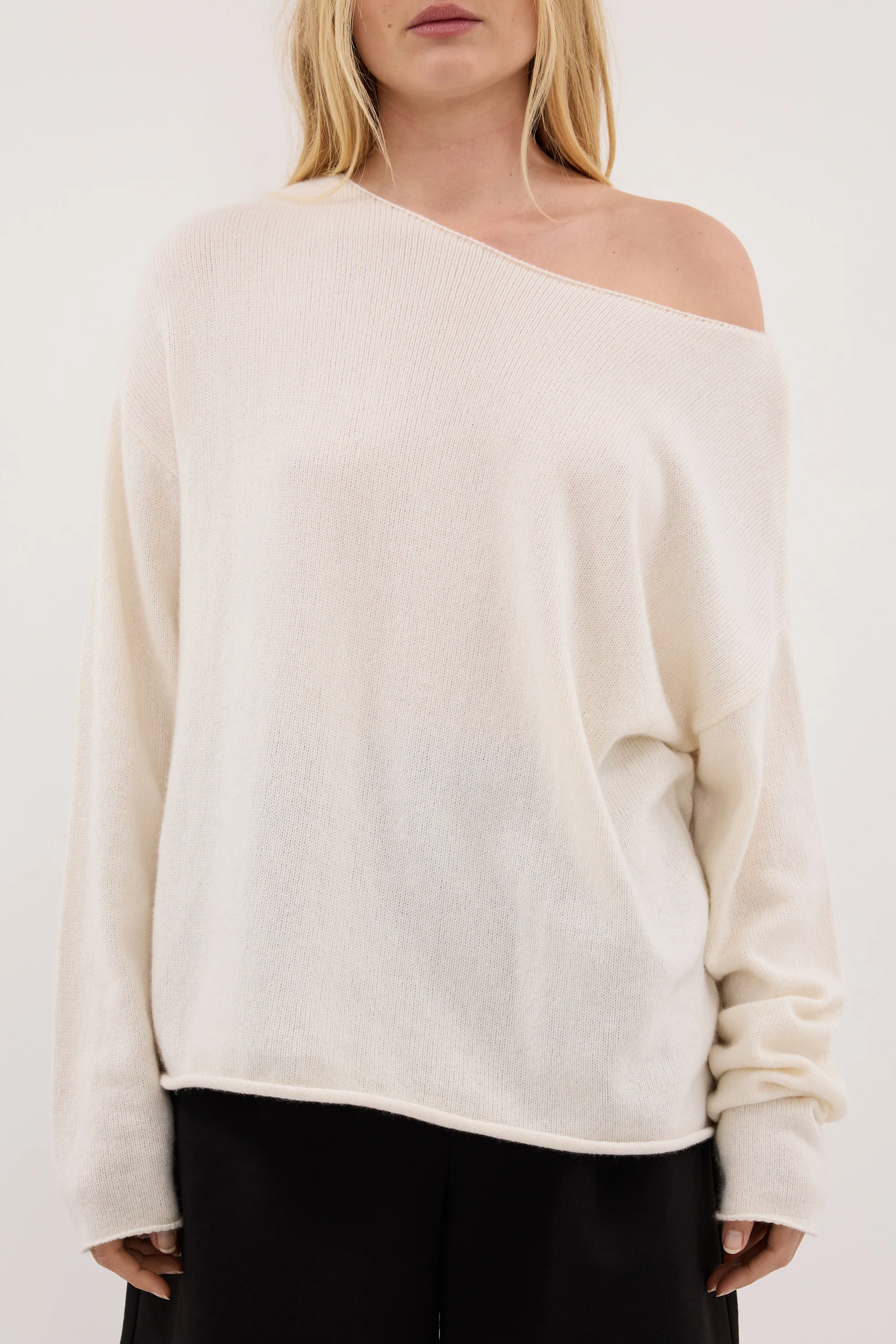 TESS IVORY BOATNECK KNIT JUMPER - Image 5