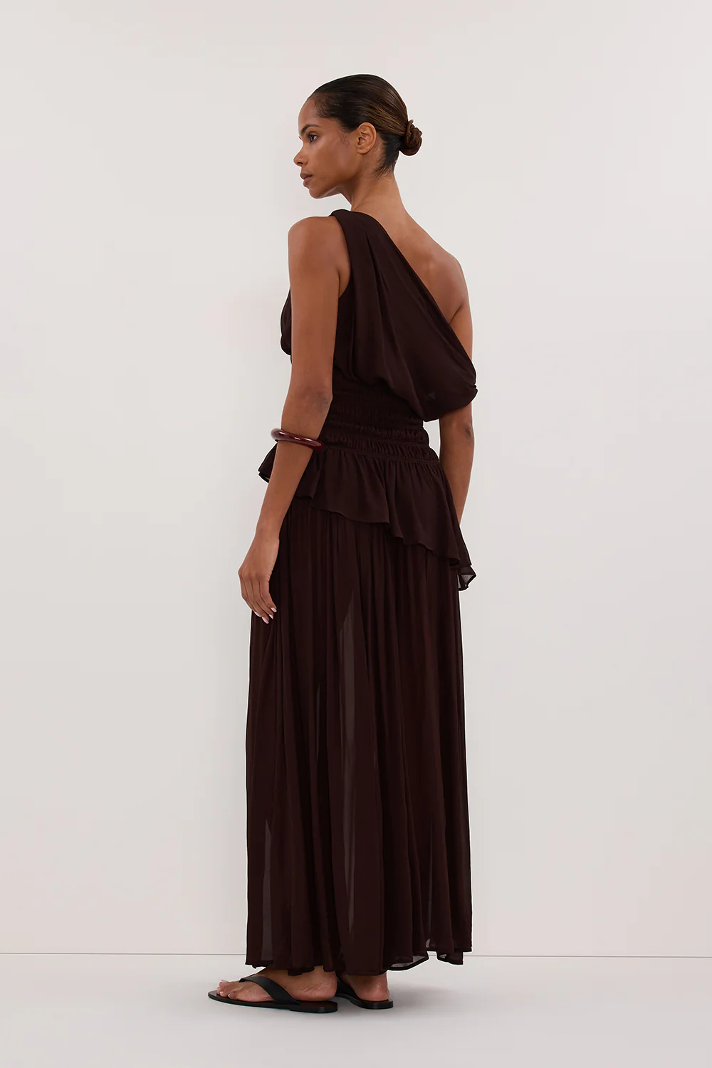 TIANA DARK CHOC ASYM TOP - Image 3