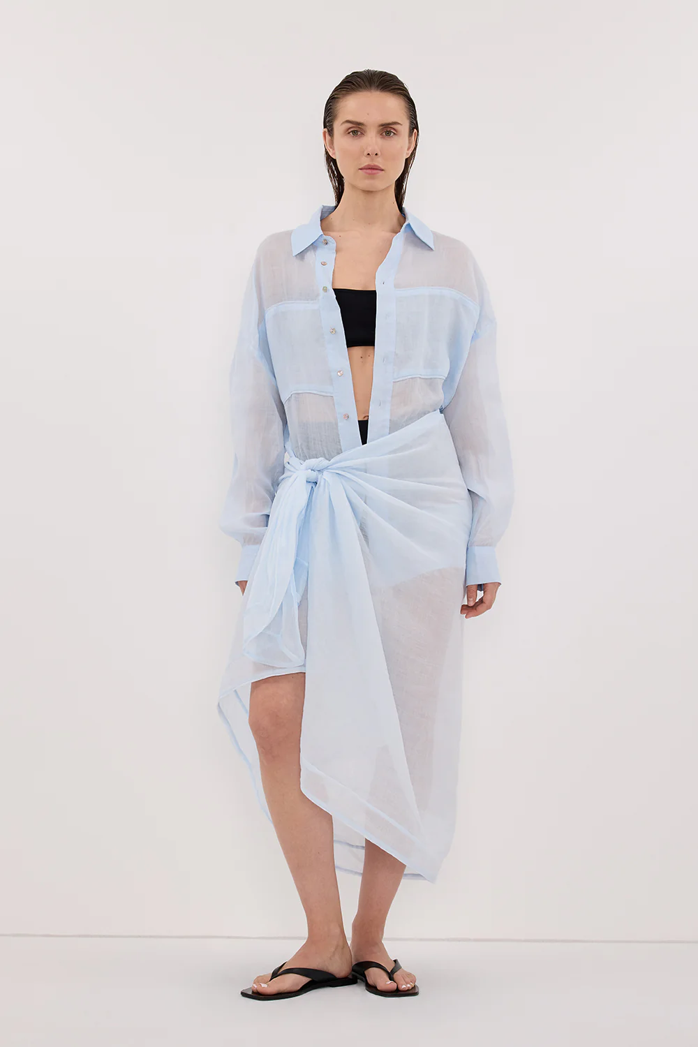TROPEZ CORNFLOWER RAMIE SARONG