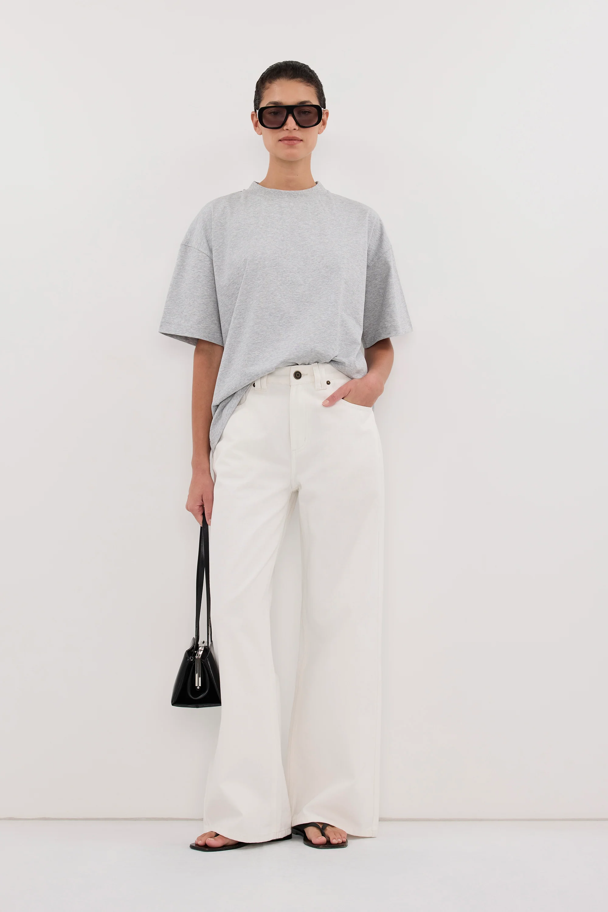TYRA SILVER MARLE BOYFRIEND TEE