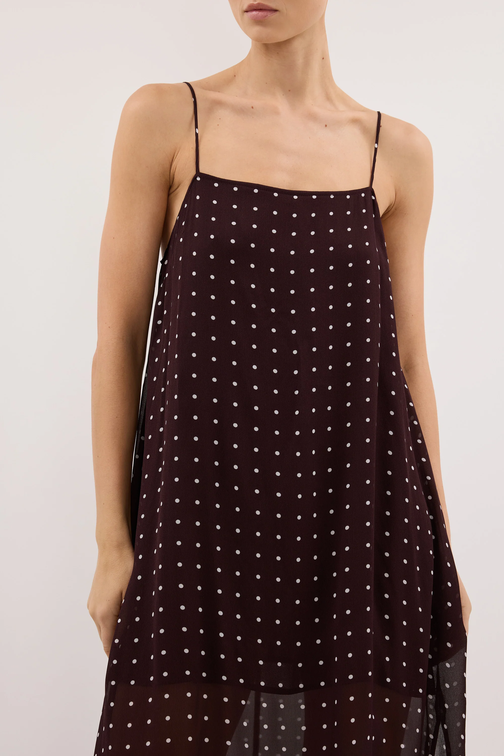 VANESSA BITTER CHOC SLEEVELESS MIDI DRESS - Image 4