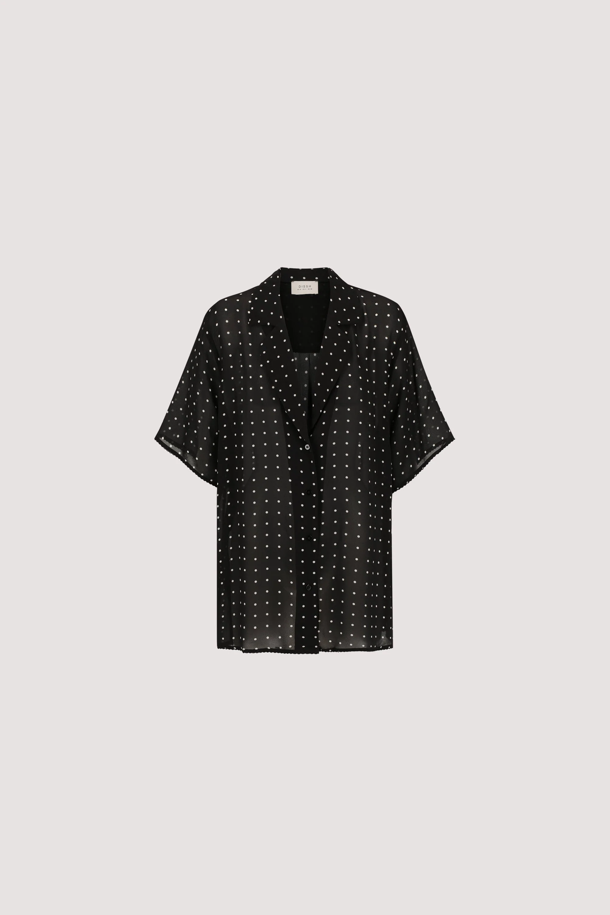 VANESSA BLACK OVERSIZED SHORT SLEEVE RESORT SHIRT - Image 6