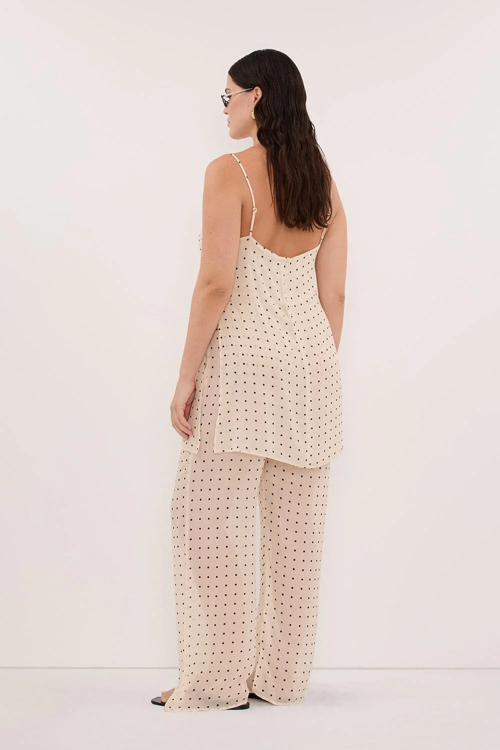 VANESSA SANDSTONE SLEEVELESS SPOT CAMI TOP - Image 8