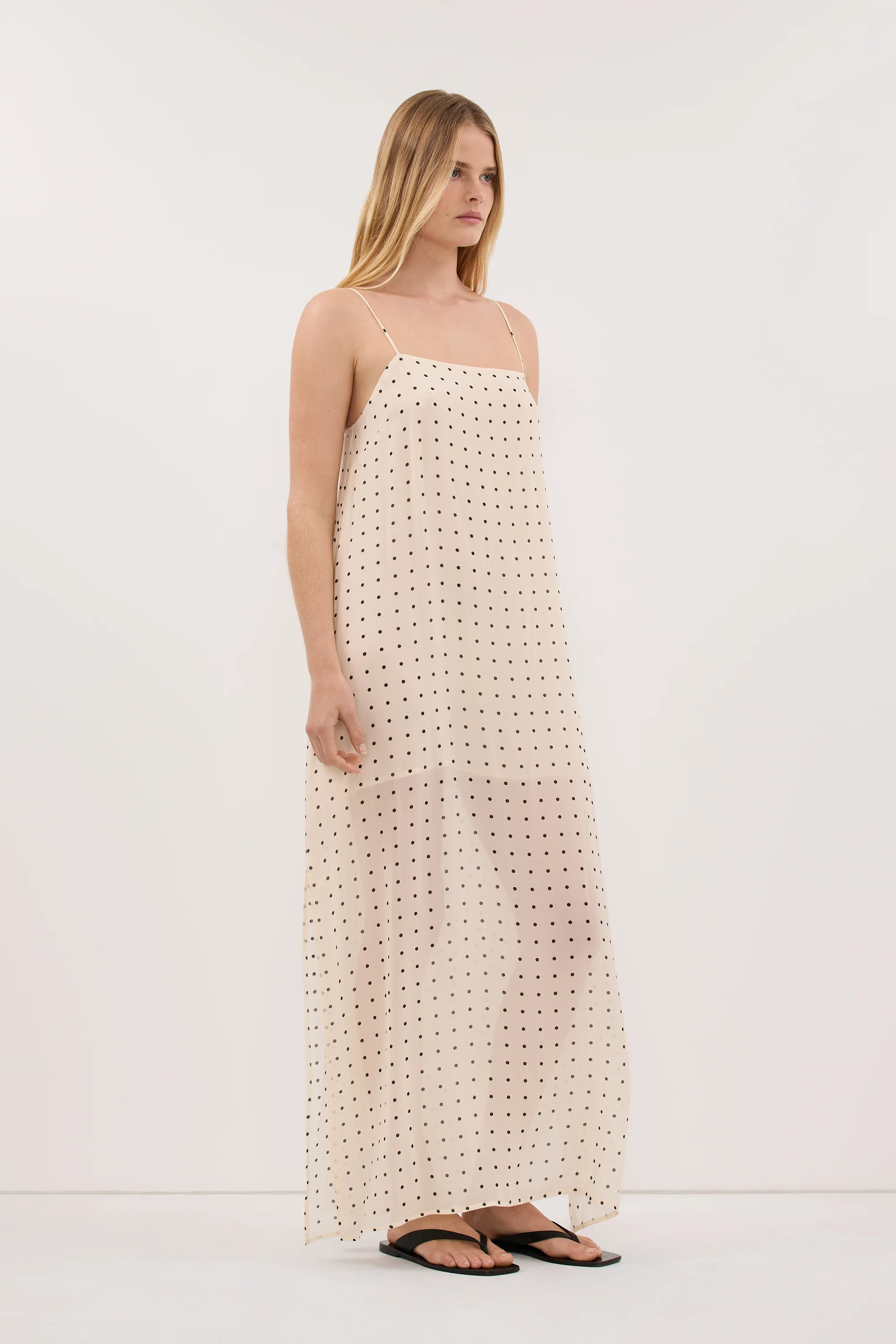 VANESSA SANDSTONE SLEEVELESS MIDI DRESS - Image 3