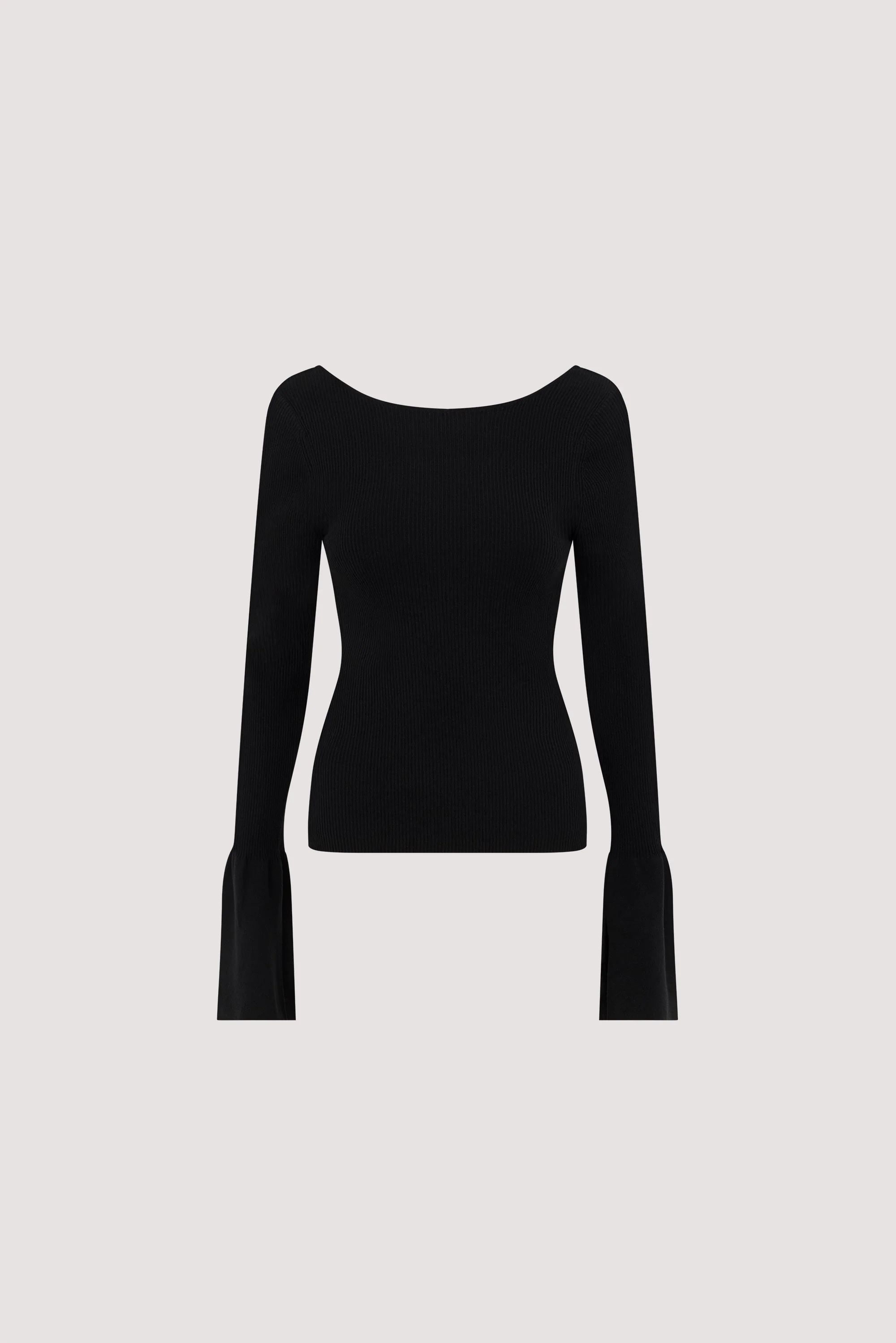 VARA BLACK LONG SLEEVE KNIT TOP - Image 5