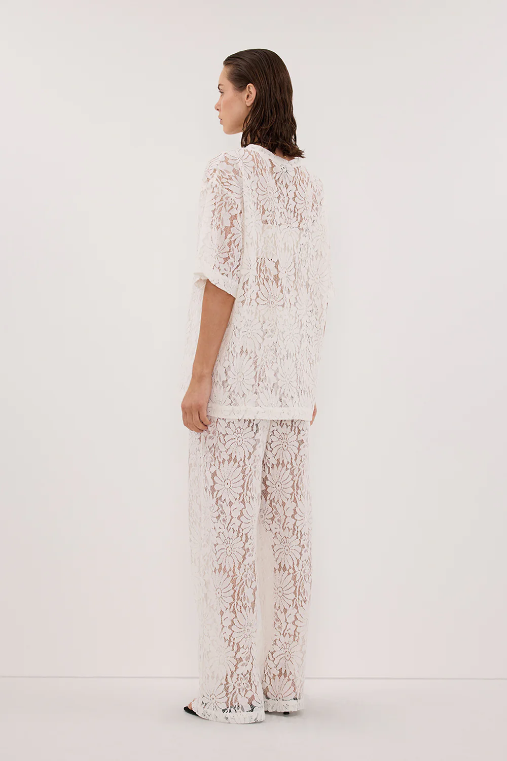 WILMA WHITE LACE TEE - Image 3