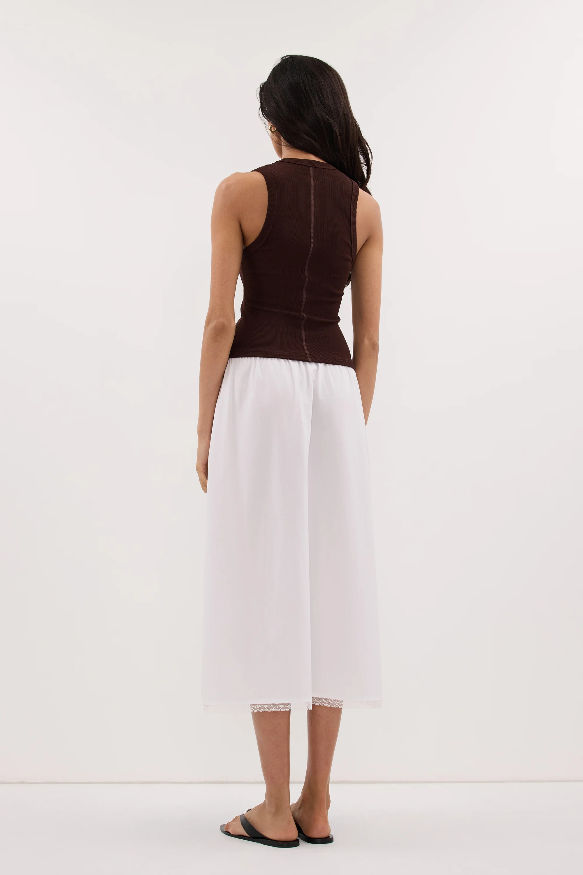YASMIN BURNT CHOC SLEEVELESS KNIT TANK - Image 3