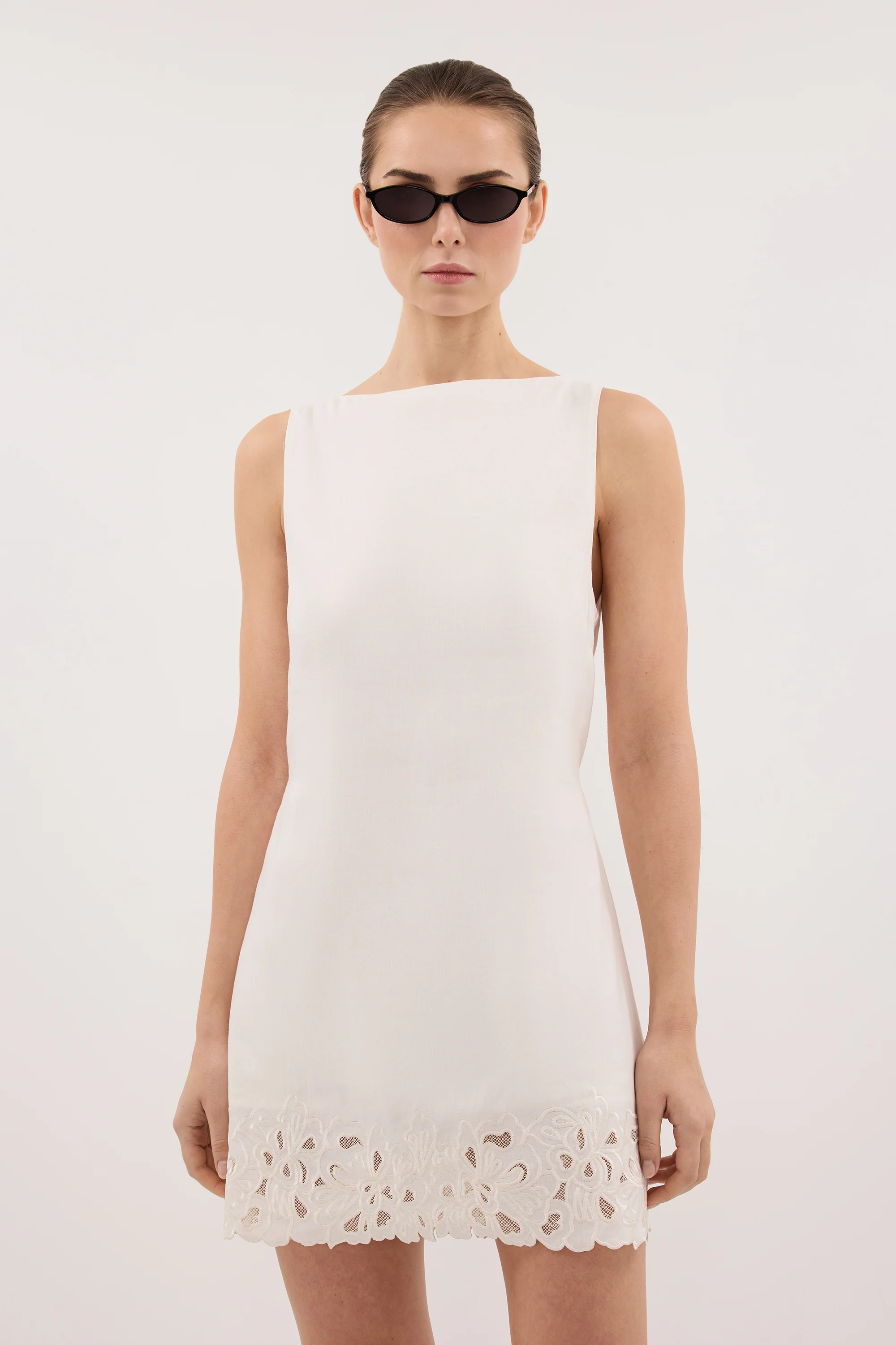 ZARIA OFF WHITE MINI DRESS - Image 2