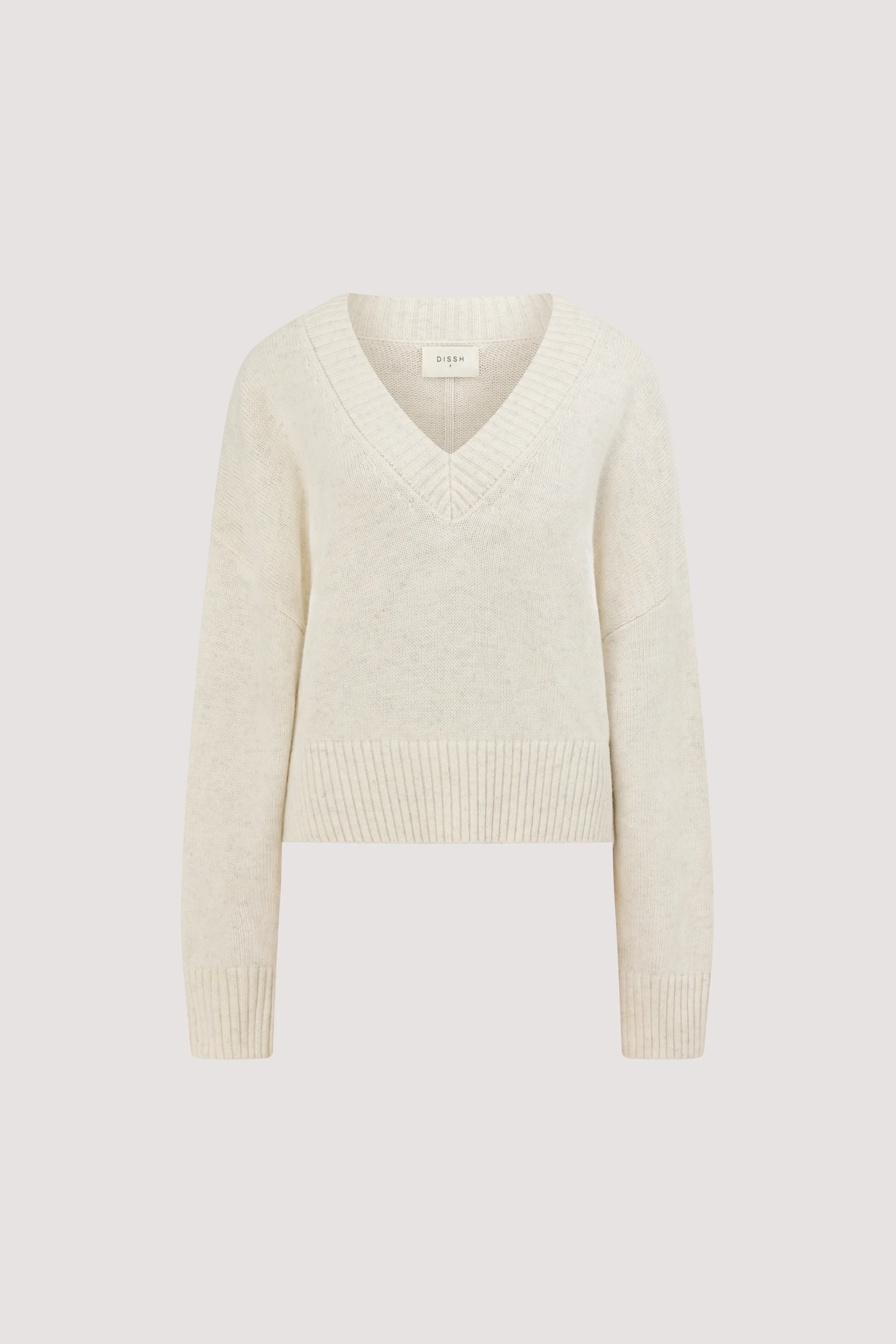 ZELLA IVORY V NECK KNIT JUMPER - Image 5